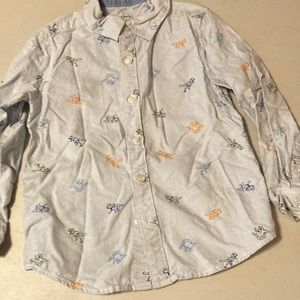 Boys button down Dino shirt